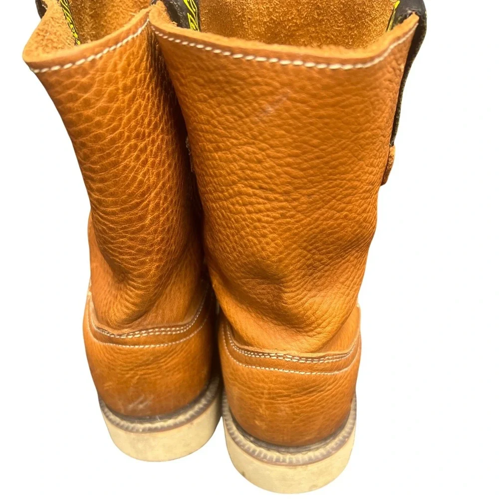 Thorogood Boots Kids 5M Tan Pull On Leather 414-4310 Wellington Work Western SEO